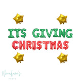 Christmas Decorations, Its Giving Christmas Balloon Banner, Christmas Party Supplies