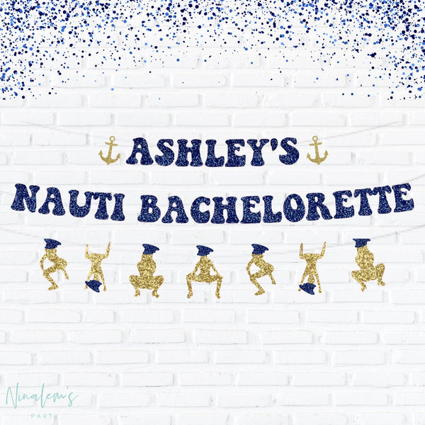Bachelorette Party Decorations, Custom Nauti Bachelorette Banner,  Beach Bachelorette Party Decorations, Nautical Bachelorette, Beach Bach,