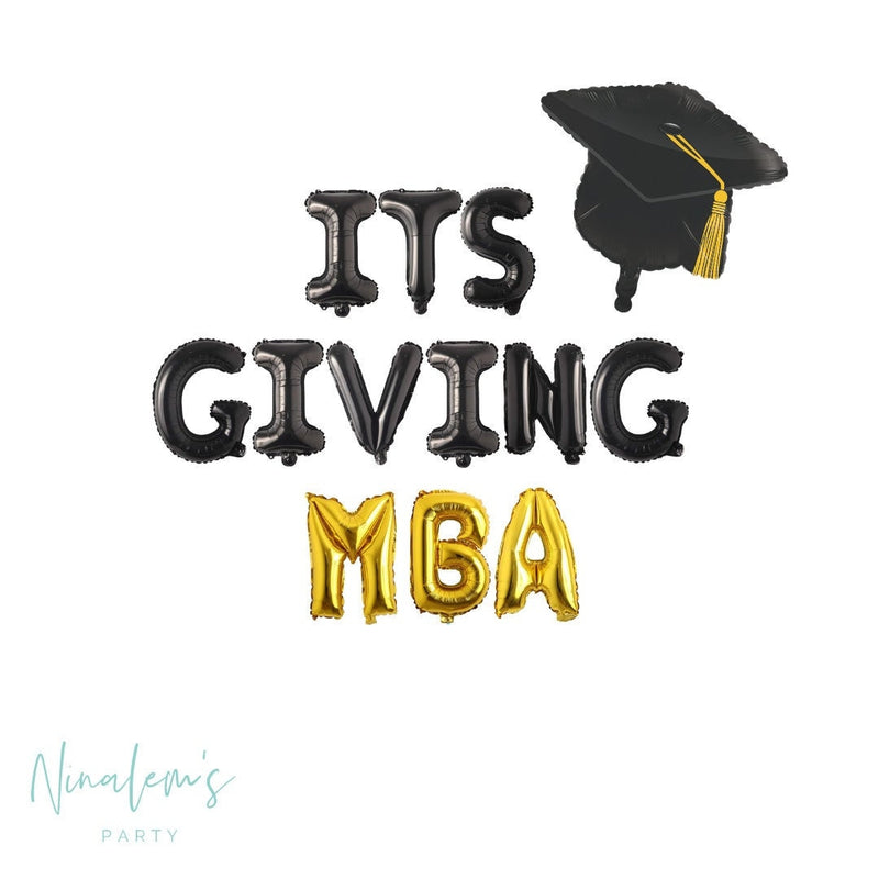 MBA Graduation, Business School Graduation Sign | MBA Degree Grad Party Graduation Banner Sign | MBA Phrase, Business School Grad,