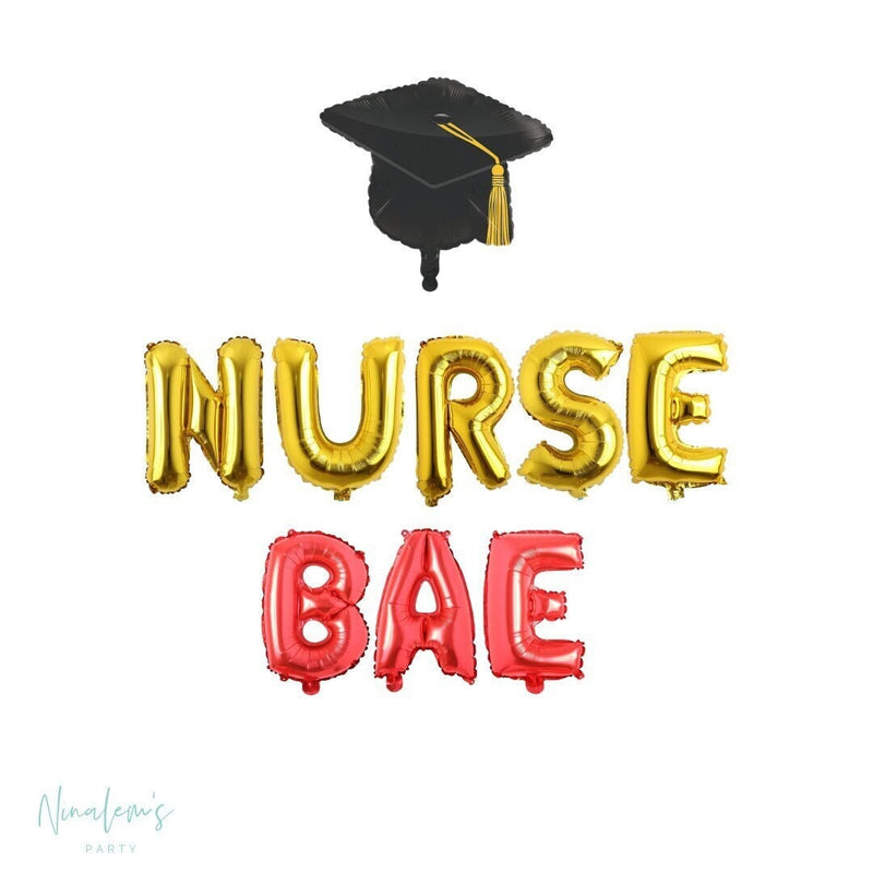 Nurse banner, Nurse Bae Balloon Banner, Nurse Graduation Party Decorations, Registered Nurse grad banner, RD Graduation, Nursing school grad