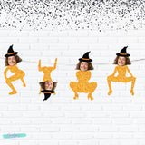 Halloween Bachelorette Decorations, Twerking Witch Bride Face Banner, Halloween Bachelorette Sign , Halloween Hen Party, Witch Decor