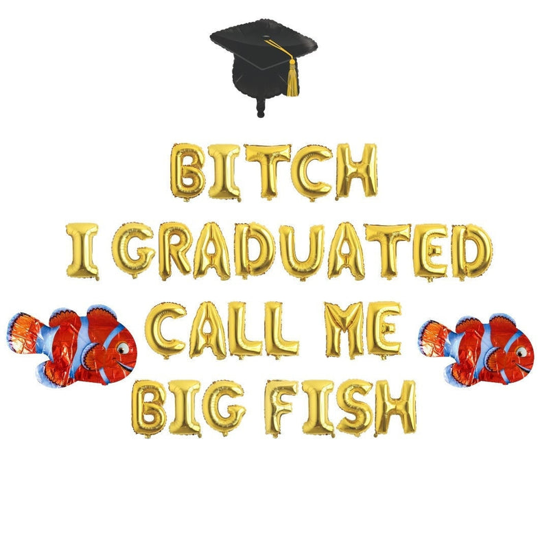 Graduation Decorations, Bitch I Graduated Balloon Banner, Graduation Balloons, College Graduation, Graduation Party Decorations,
