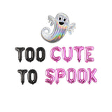 Halloween Decorations, Too Cute To Spook Balloon Banner, Halloween Party Balloon Banner, Halloween Party, Pink Halloween Ghost Decor
