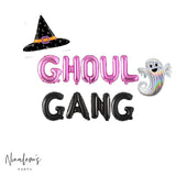 Halloween Decorations, Ghoul Gang Balloon Banner, Halloween Party Balloon Banner, Pink Halloween Ghost Decorations,