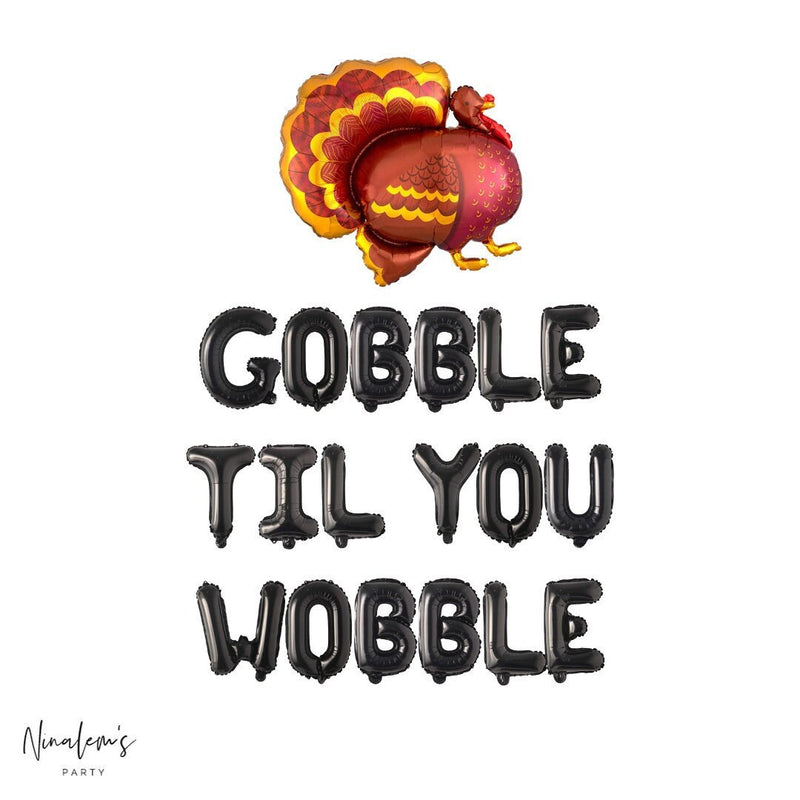 Friendsgiving Decorations, Gobble Til You Wobble Balloon Banner, Friendsgiving Party, Friendsgiving Banner, Friendsgiving Sign,