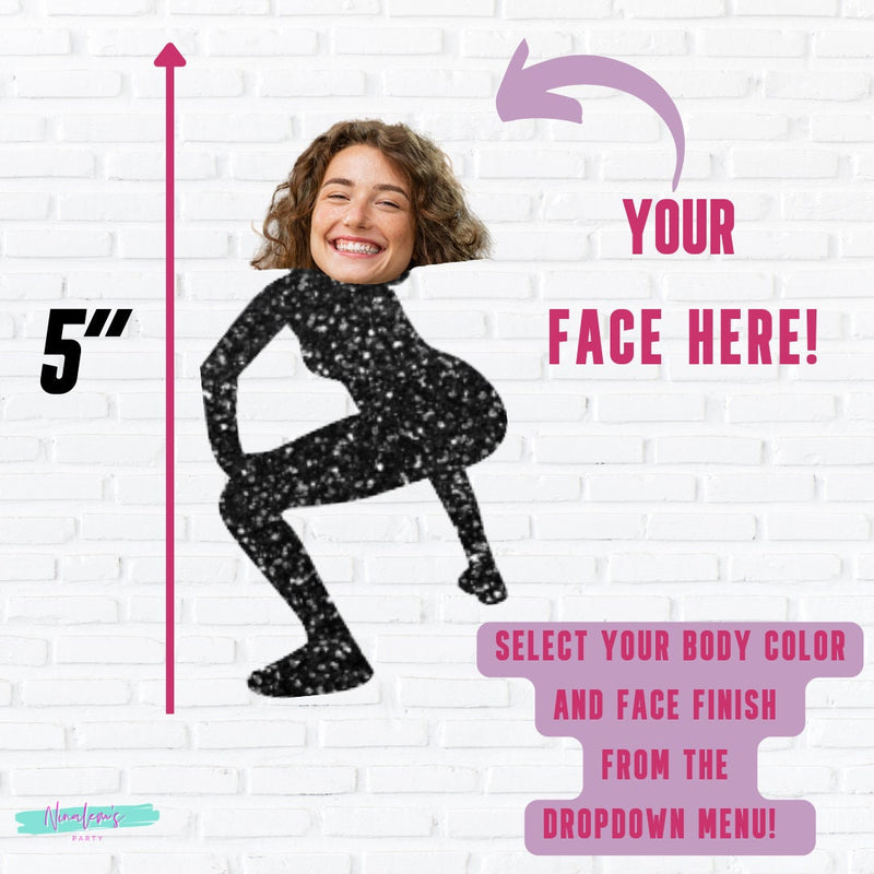 Birthday Party Decorations, Birthday Twerk Face Banner, Custom Birthday Photo Face Banner, Personalized Bachelorette Banner, Face Only