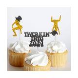 New Years Eve Decorations, Twerking Into 2024 cupcake toppers, Funny NYE Decorations, 2023 Decorations, New Years Eve Sign, NYE Party,