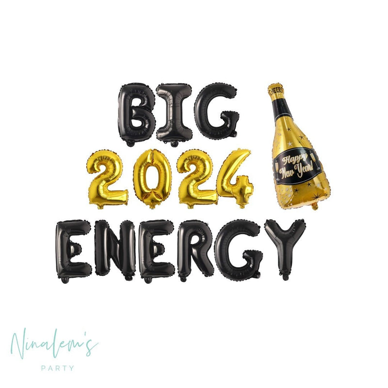 New Years Eve Decorations, Big 2024 Energy Balloon Banner, NYE Decorations, 2024 Decorations, New Years Eve Balloons, NYE Party