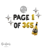 New Years Eve Decorations, Page 1 of 365 Balloon Banner, NYE Party Decorations, New Years Eve Balloons, NYE Party