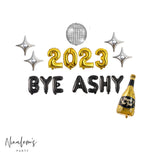 New Years Eve Decorations, 2023 Bye Ashy Balloon Banner, NYE Party Decorations, New Years Eve Balloons, NYE Party